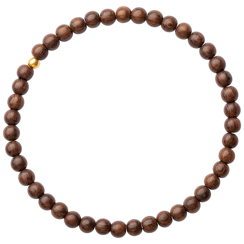 Women's Sandalwood High-density Old Materials Rift Grain Single Bracelets