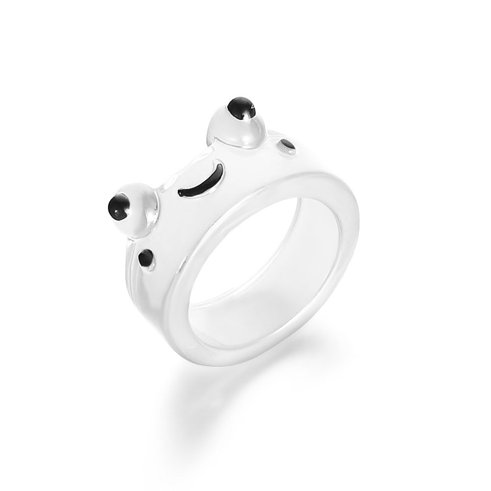 Cartoon Frog Fashion Cute Resin Index Rings