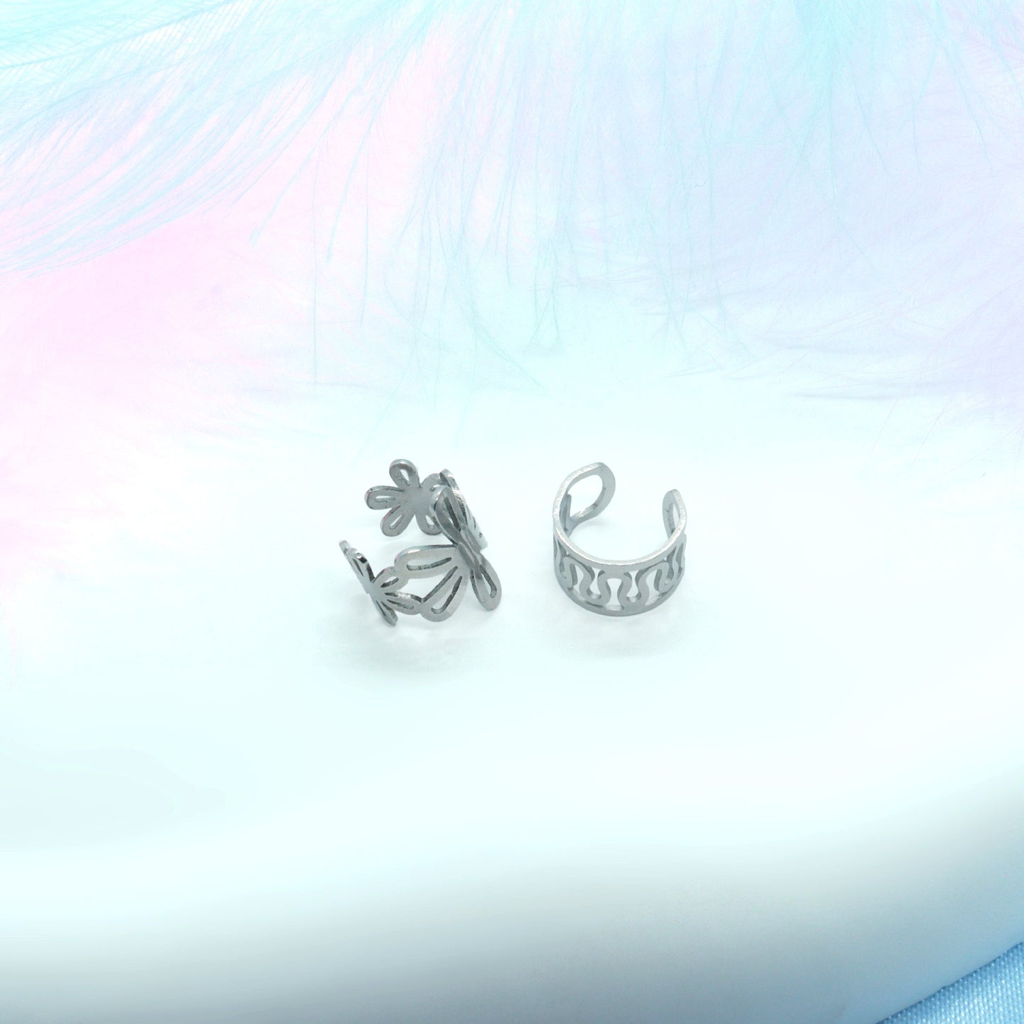 Stainless Steel Hip Hop Bone Clips Rings