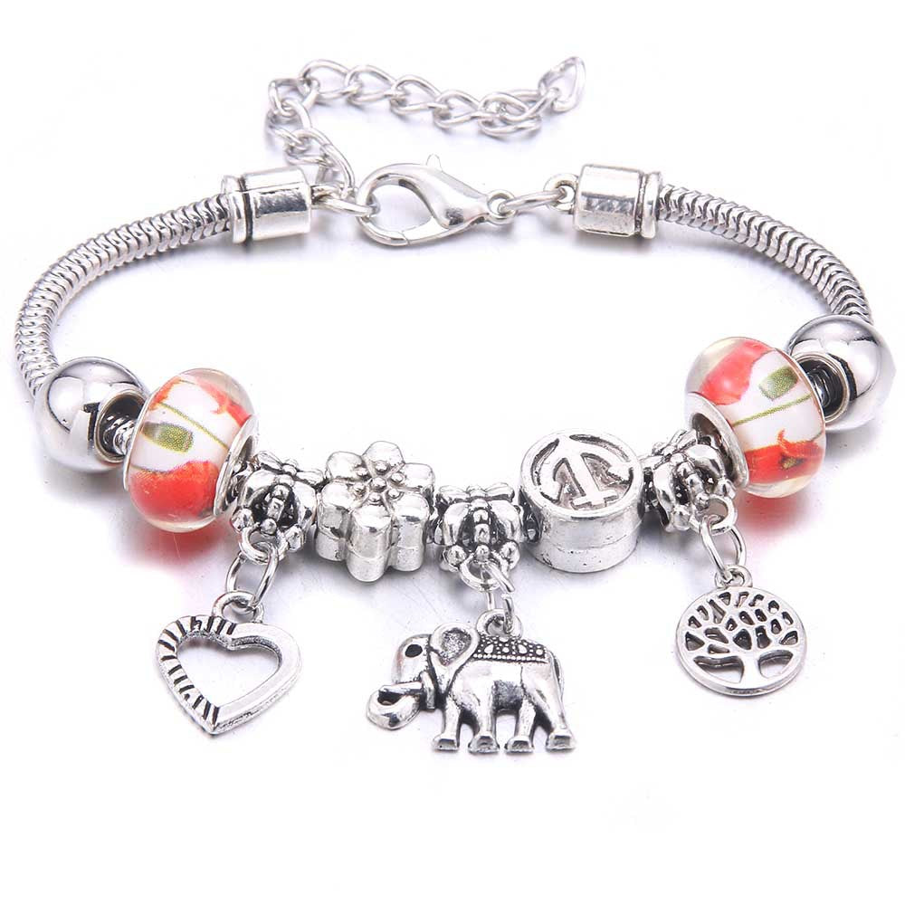 Women's Grid Popular Adjustable Crystal Love Butterfly Bracelets
