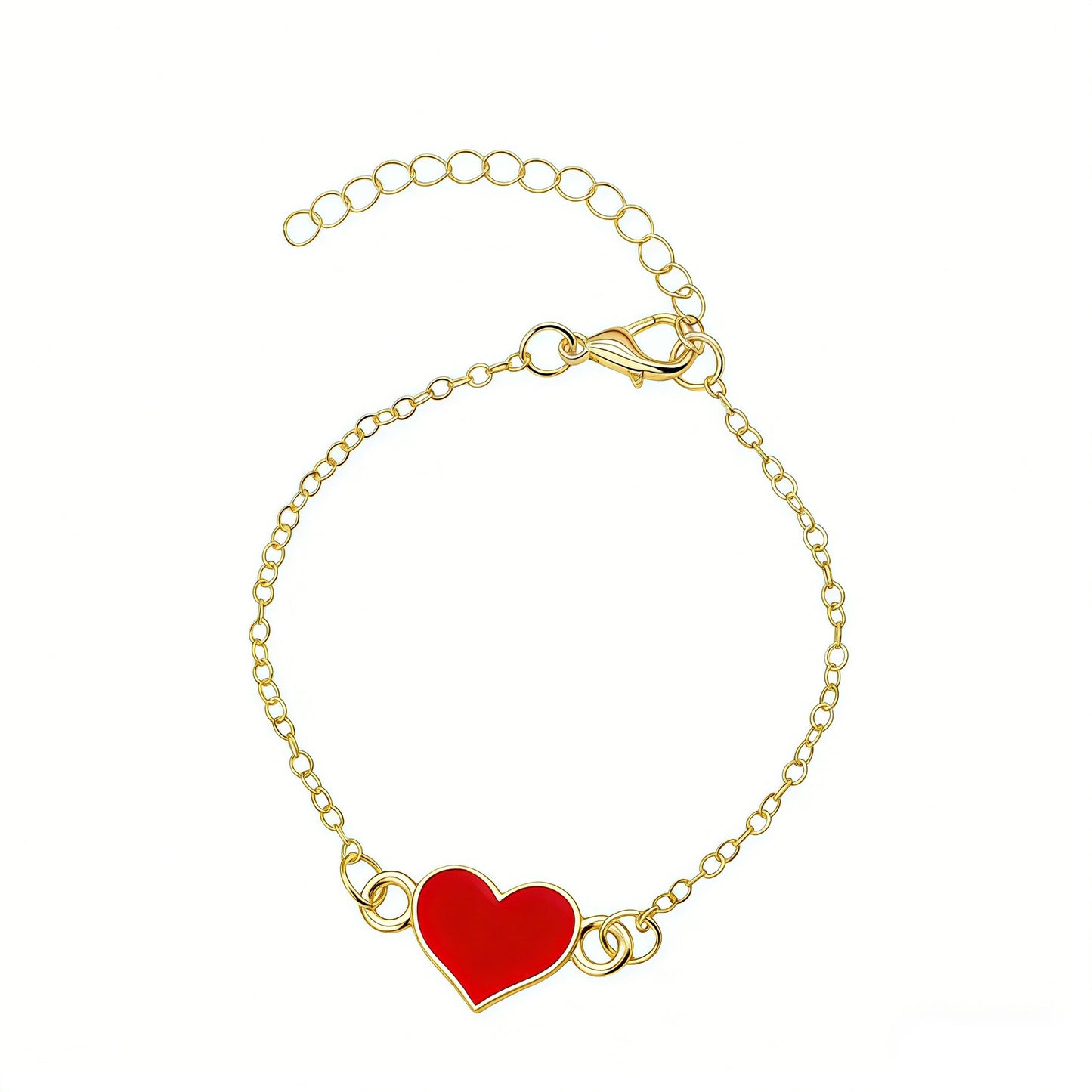 Party Simple Heart Fresh Sweet Paint Peach Bracelets