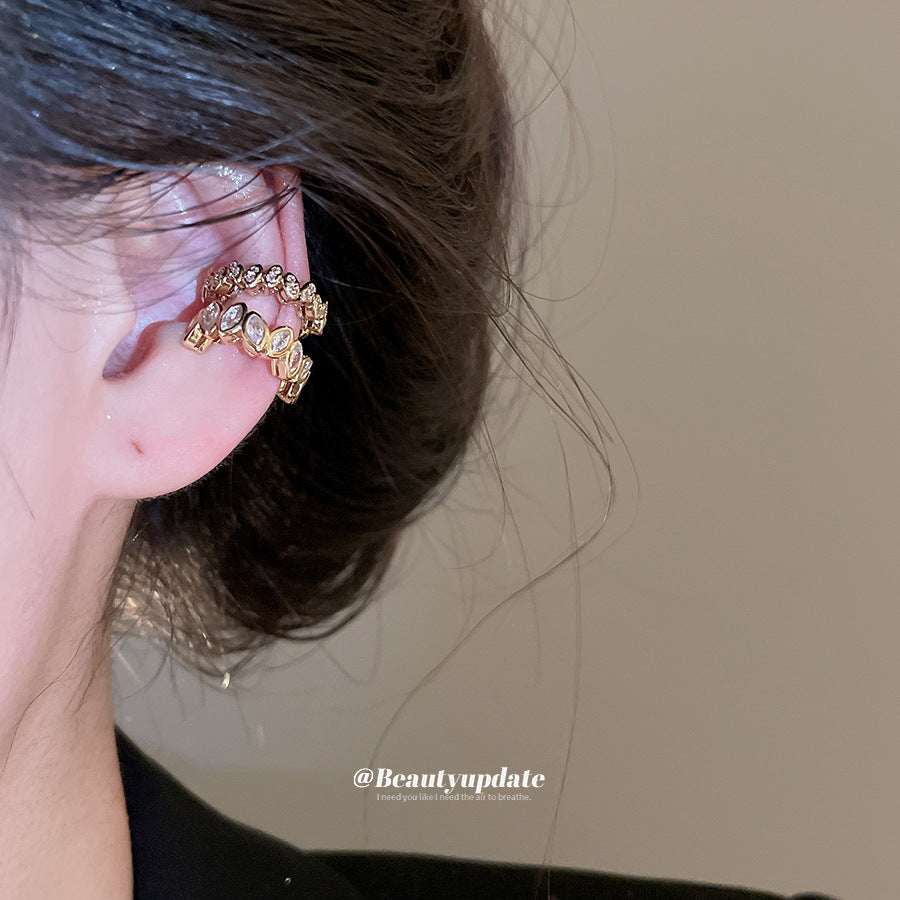 Round Pearl Female Without Pierced Personality Fashion Light Ear Clip