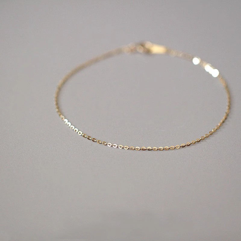 Women's Korean Style Sterling Sier Gold-plated Naked Chain Bracelets