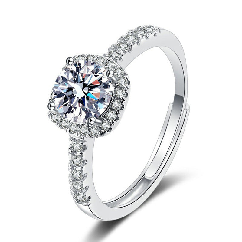 Women's Simulation Moissanite Proposal Eight Hearts And Rings