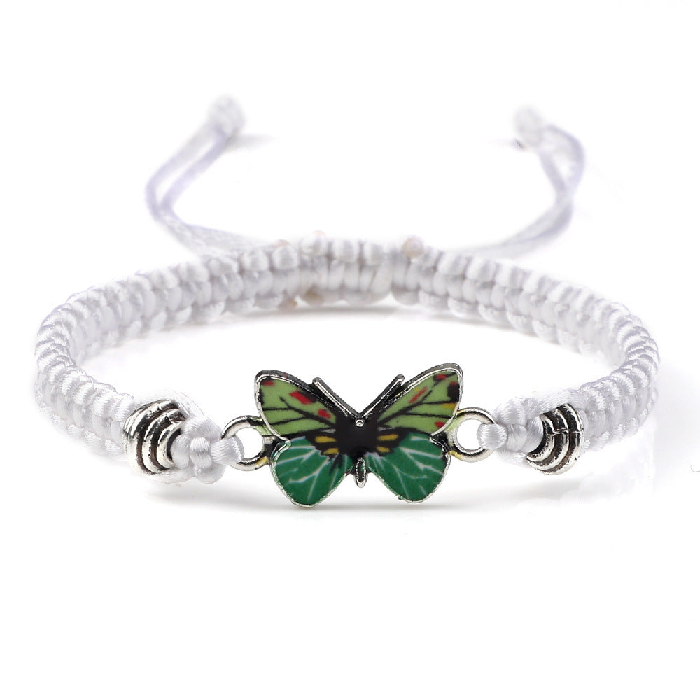 Multicolor Butterfly Couple Adjustable Fashion Friendship Bracelets