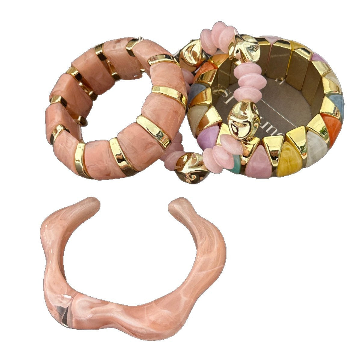Dopamine Vacation Style Wide-brimmed Niche Design Bracelet