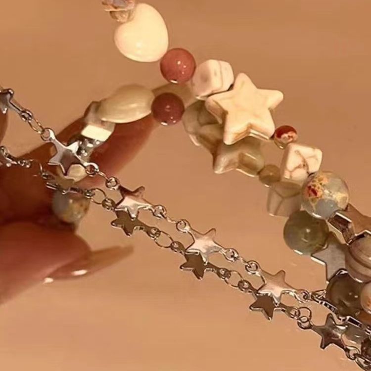 Bracelets de luxe légers en perles de pierre naturelle pour femmes