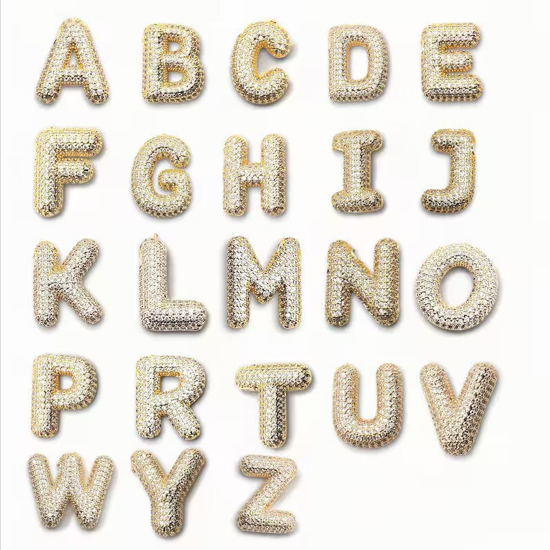Bubble Balloon Letter English Female Graceful Pendants