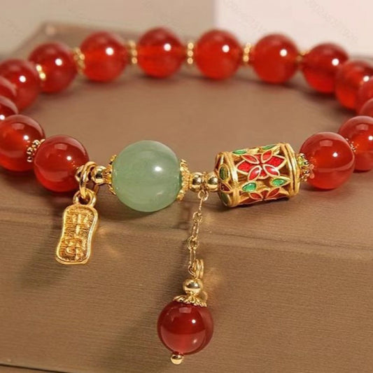 Female Design Jequirity Bean Beaded Lucky Bracelets