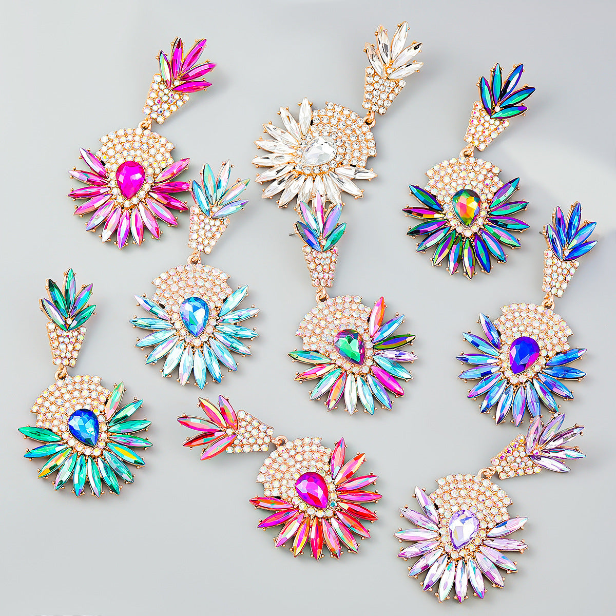 Women's Alloy Flower Bohemian Ethnic Style Full Earrings