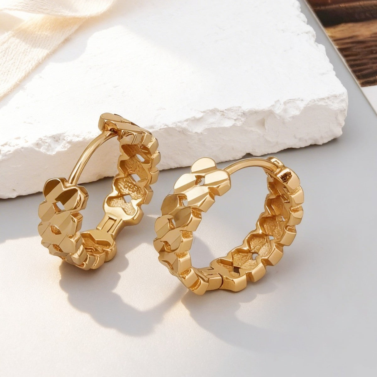 Sky Carven Design Clip Whole Body Sier Texture Rings