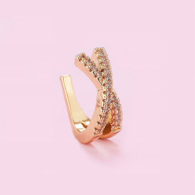 No Pierced Female Elegant Personality Diamond Simple Ear Clip