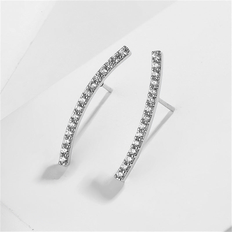 Zircon Geometric Temperament Wild Niche High Earrings