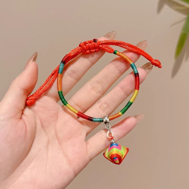 Children's Dragon Boat Festival Colorful Rope Small Hand-woven Line Carrying Strap Bracelet