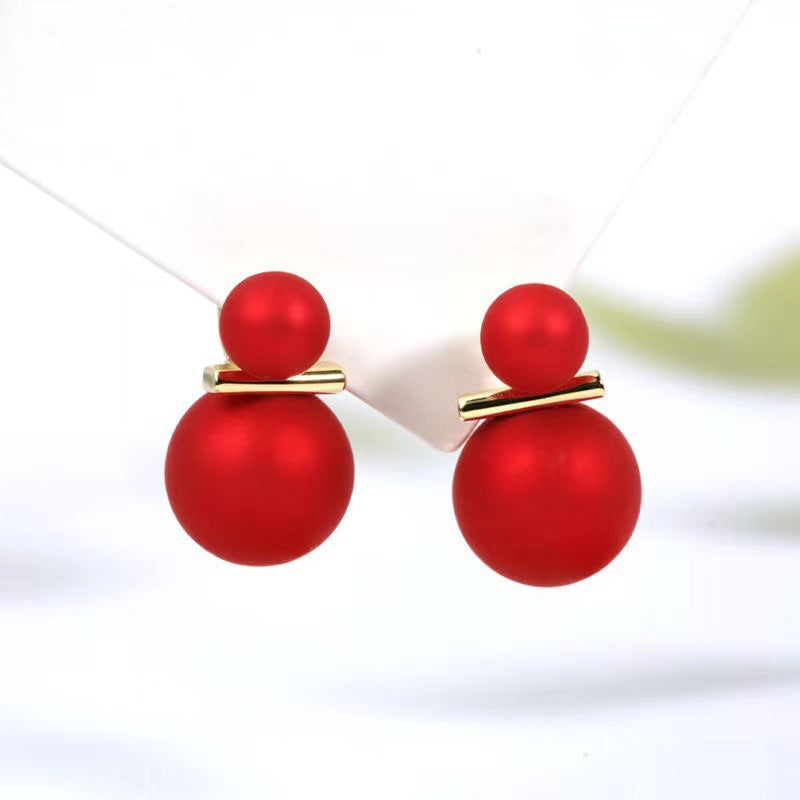 Boucles d'oreilles françaises personnalisées pour femmes et petites perles, capricieuses, simples, douces