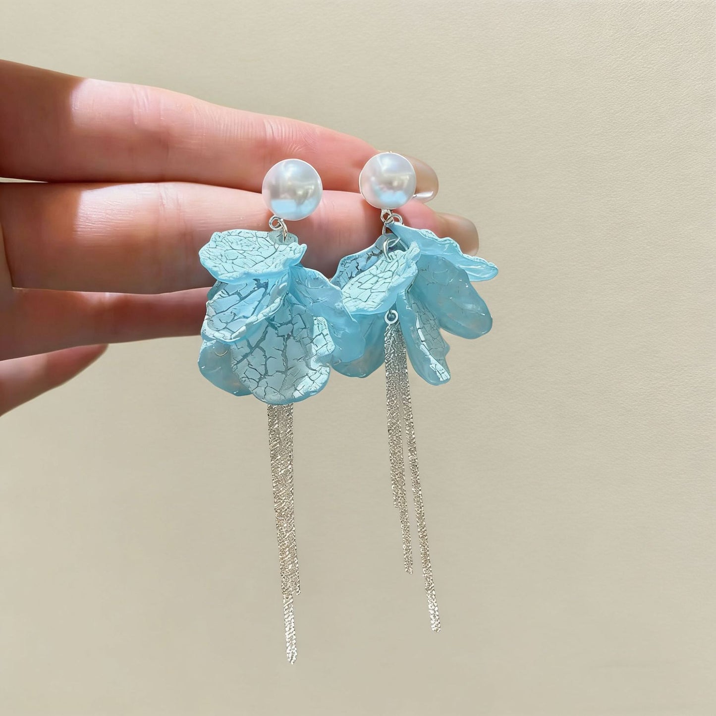 Imitation Shell Flower Elegant Tassel Casual Vacation Style Light Luxury Rings