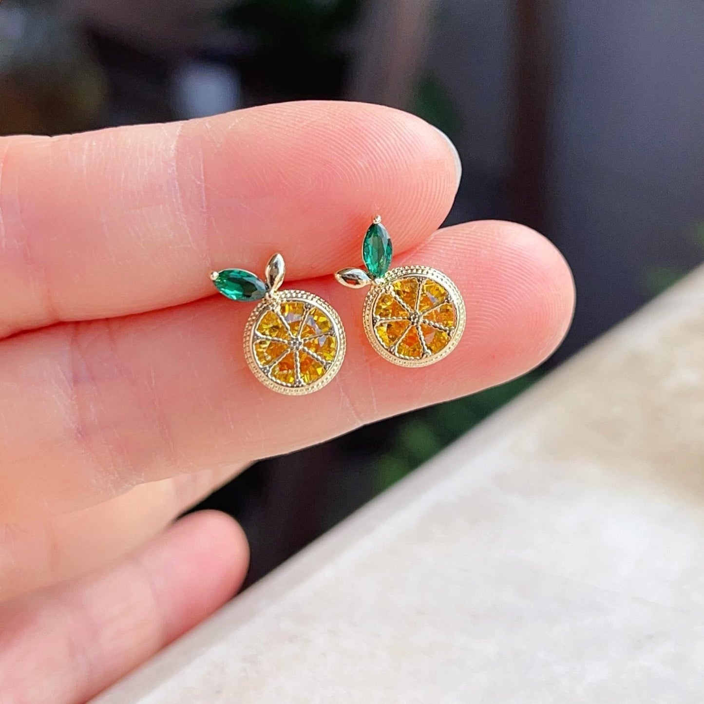 Unique Design Simple Fresh Zircon Inlaid Earrings