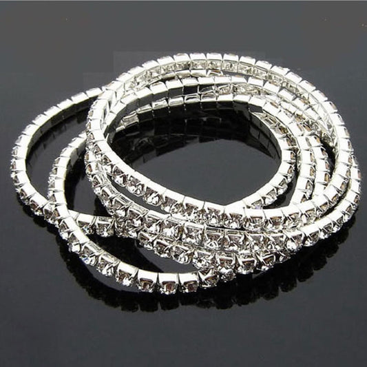 Diamond Single Row Stretch Shiny Intellectual Bracelets