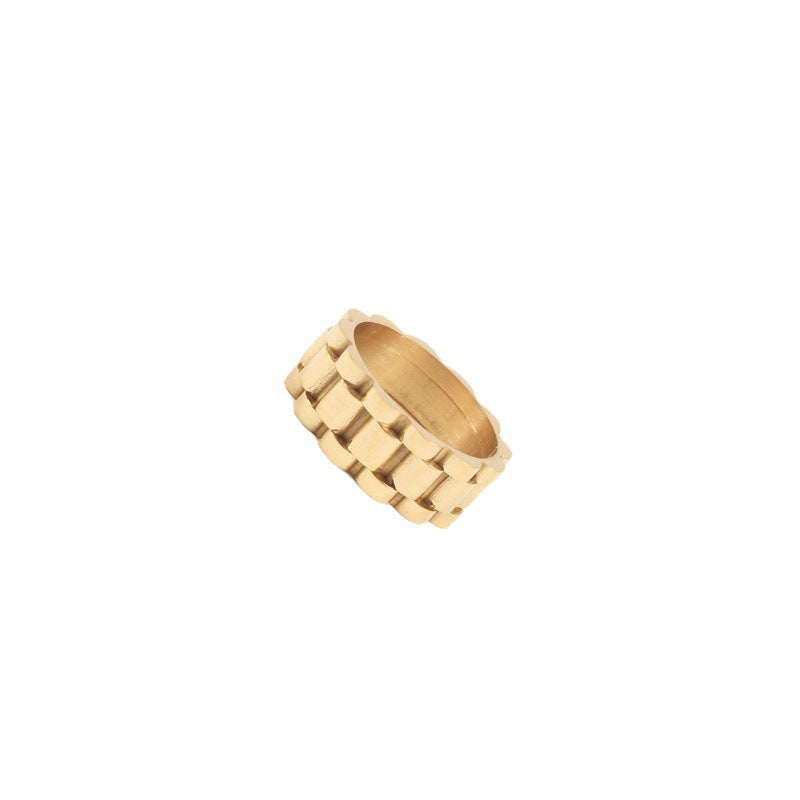 Good Texture Match French Elegant Titanium Steel Electroplating Tank Bracelet