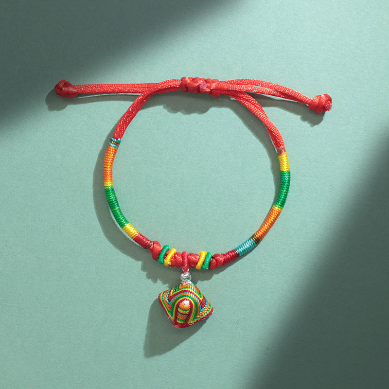 Children's Boat Festival Colorful Rope Carrying Strap Hand-woven Small Adjustable Bracelets