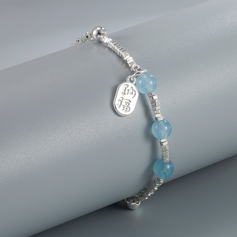 Lucky Fortune Aquamarine Design Bracelets de luxe abordables