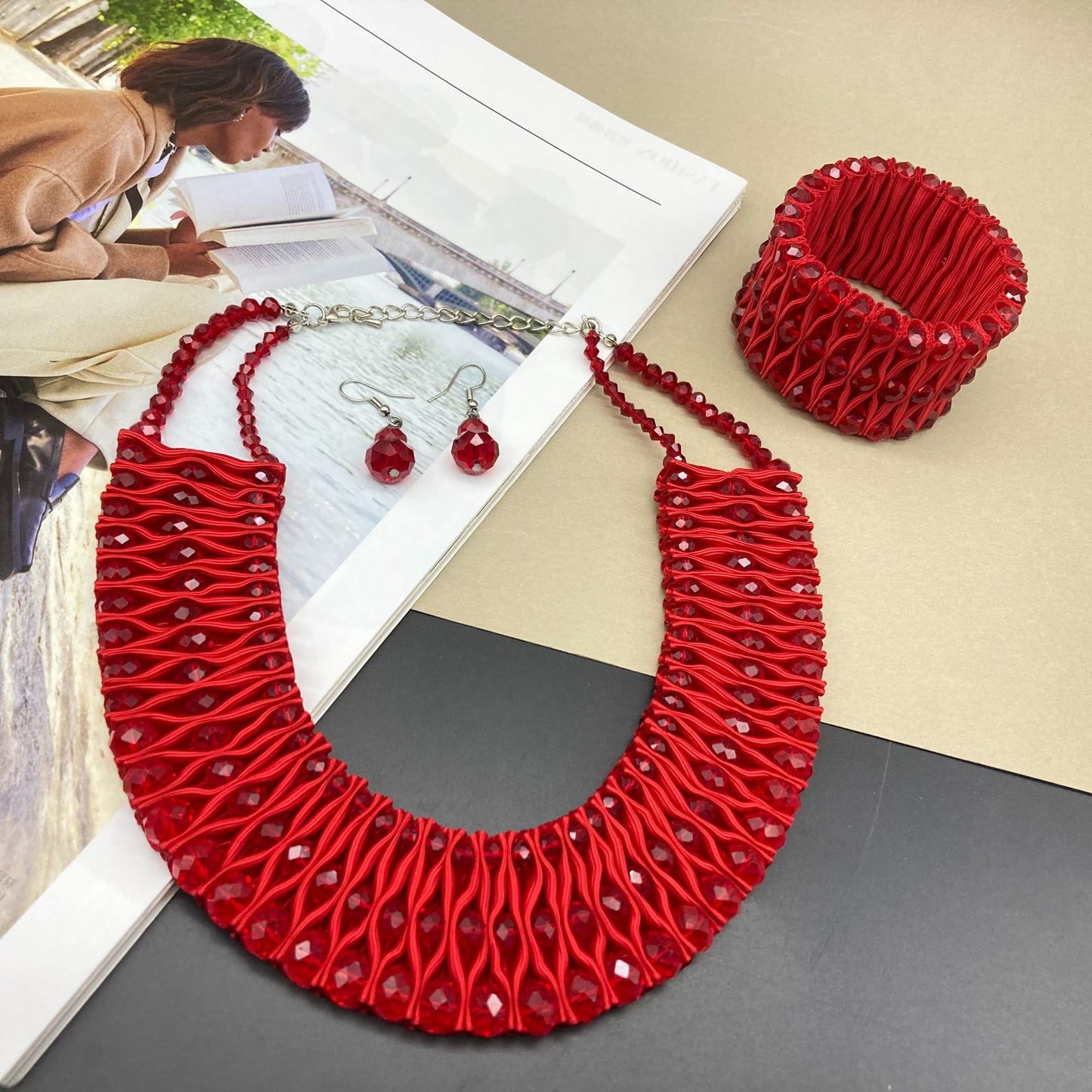 Durable Classic Stylish Woven Pleated Vintage Necklaces