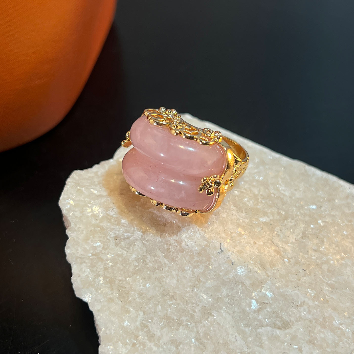 Rough Stone Fashion Design Sense Simple High Natural Ring
