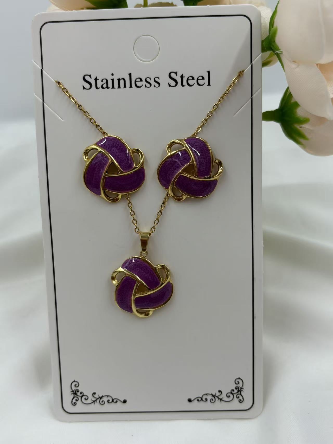 Women's Oil Dripping Flower Stainless Steel Gold Plating Elegant Rings