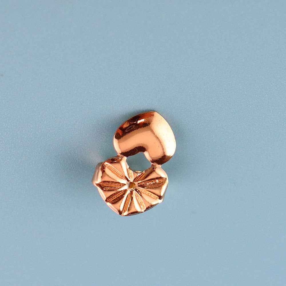 Aid Buckle Lifter Heart-shaped Pure Copper Earrings