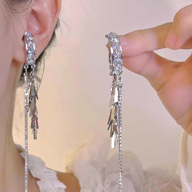 Long Extra Tassel Bone Hook High-grade Ear Clip