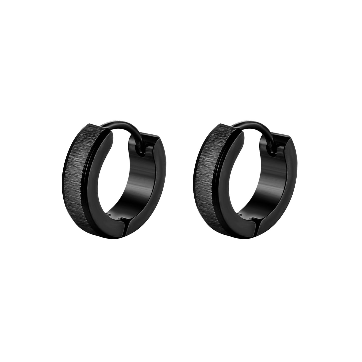 Men's Titanium Steel Round Ear Clip Stainless Earrings