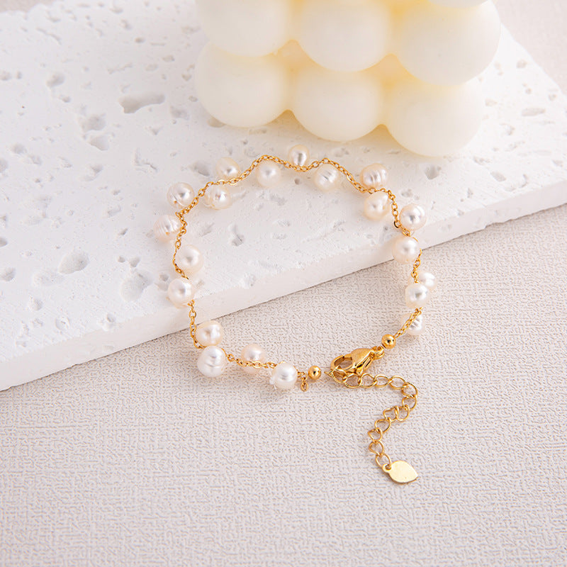 Women's Luxury Cold Style Natural Pearl For Bracelets