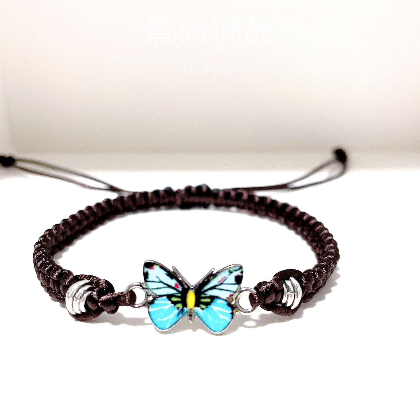 Multicolor Butterfly Couple Adjustable Fashion Friendship Bracelets
