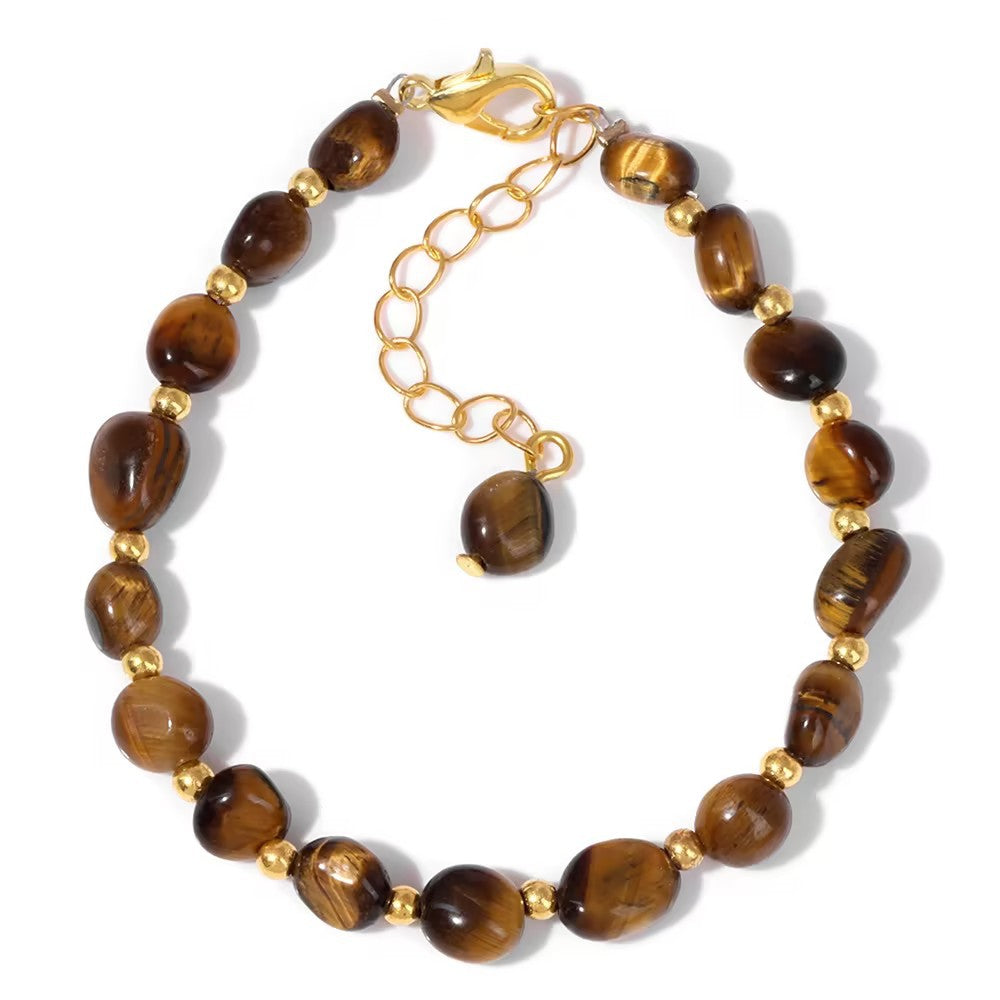 Women's Accompanying Natural Gravel Adjustable Irregular Simple Bracelets