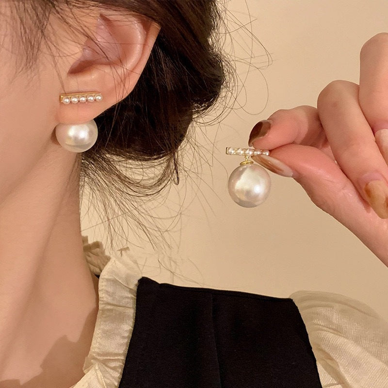 Color Female Niche Design Advanced French Stud Earrings