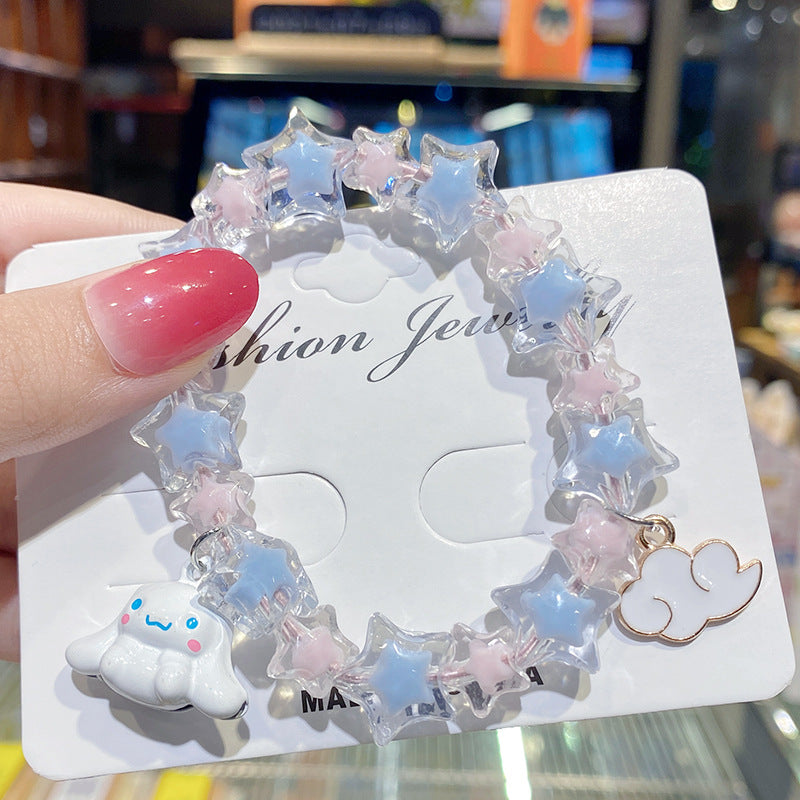 Gros bracelets de bonbons en cloche de dessin animé de chien mignon