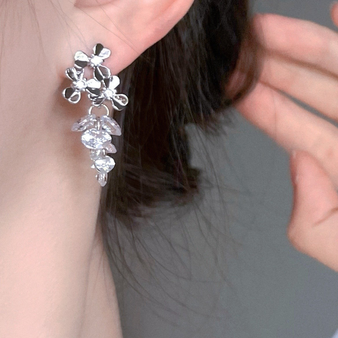 Grape Broken Feeling Summer Mosquito Coil Female Design Earrings