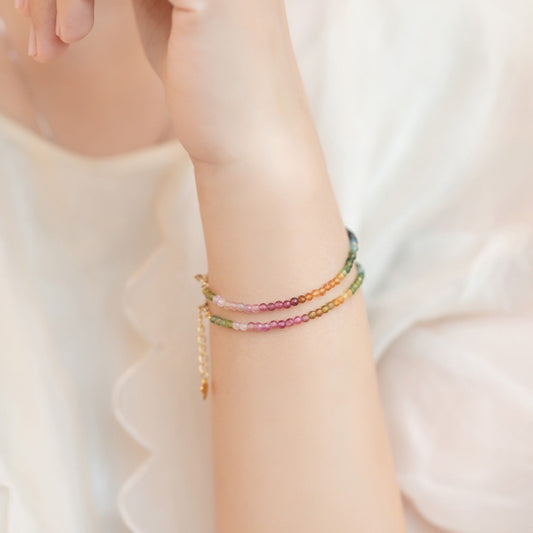 Très petite Tourmaline brésilienne pour femmes, Bracelets naturels exquis et beaux