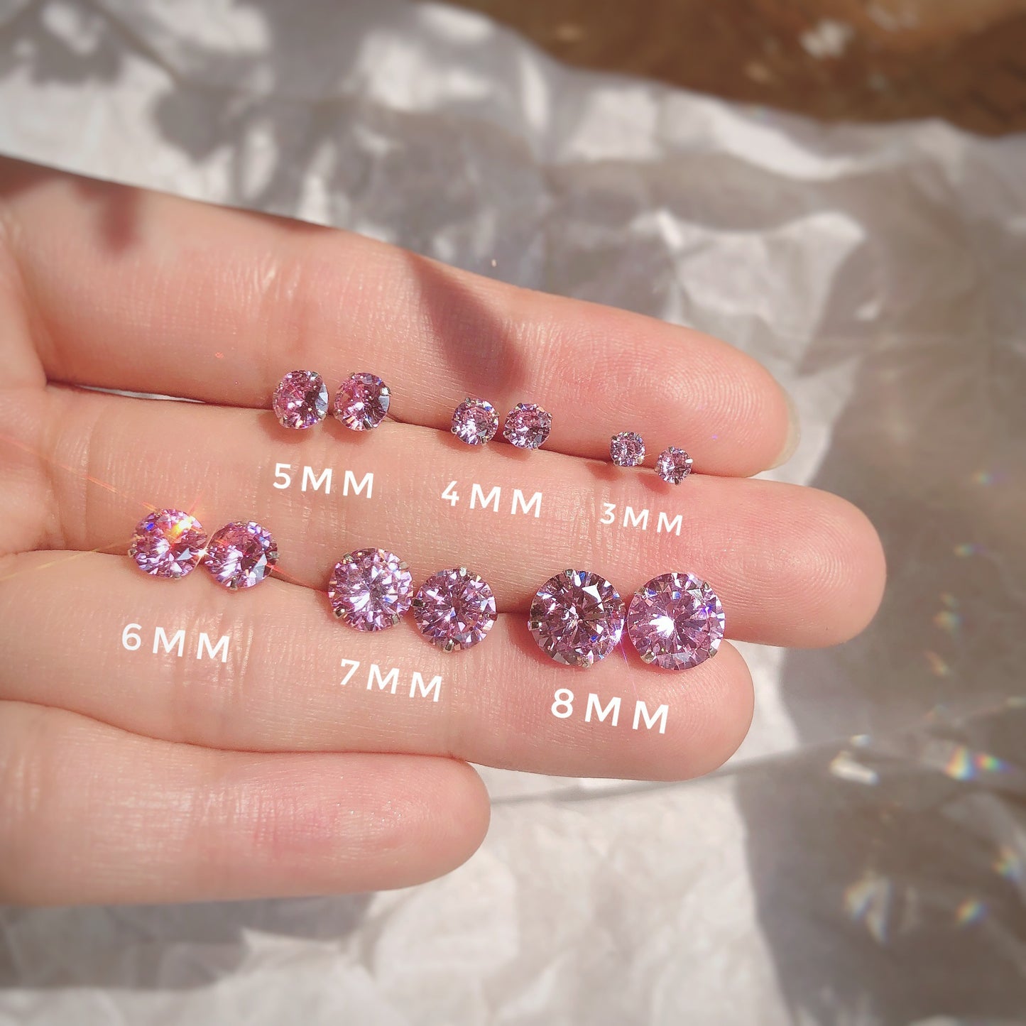 Women's Rhinestone Small Ear Fashion Simple Graceful Before Sleep Stud Earrings