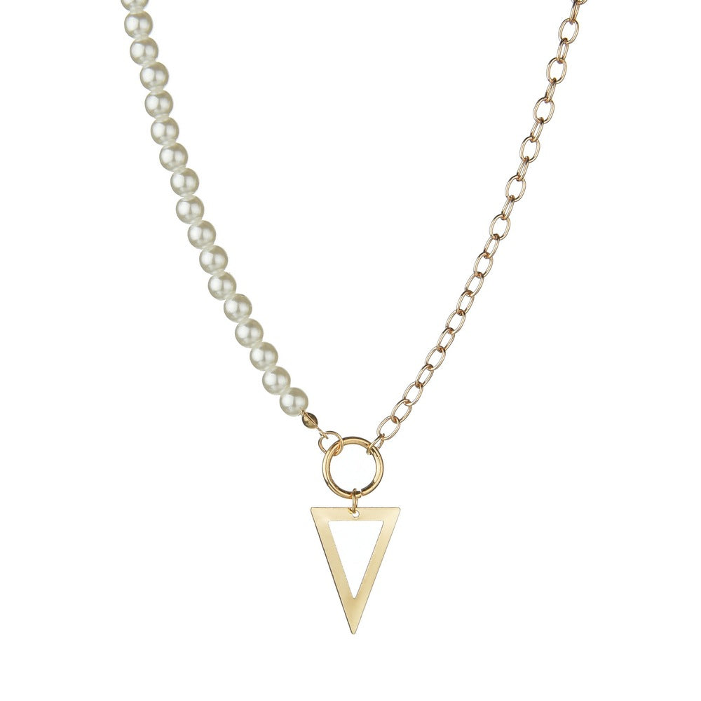 Women's Style Fresh Triangle Pendant Fashion Imitation Necklaces