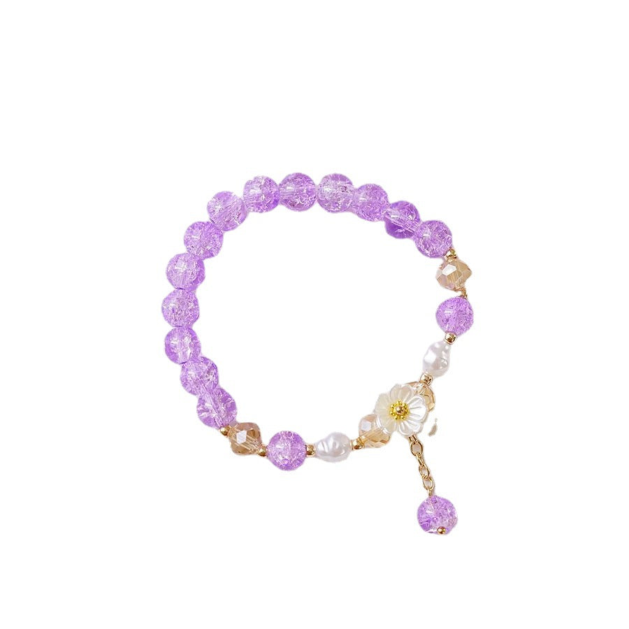 Little Flower Colorful Pearl Female Mori Style For Bracelets