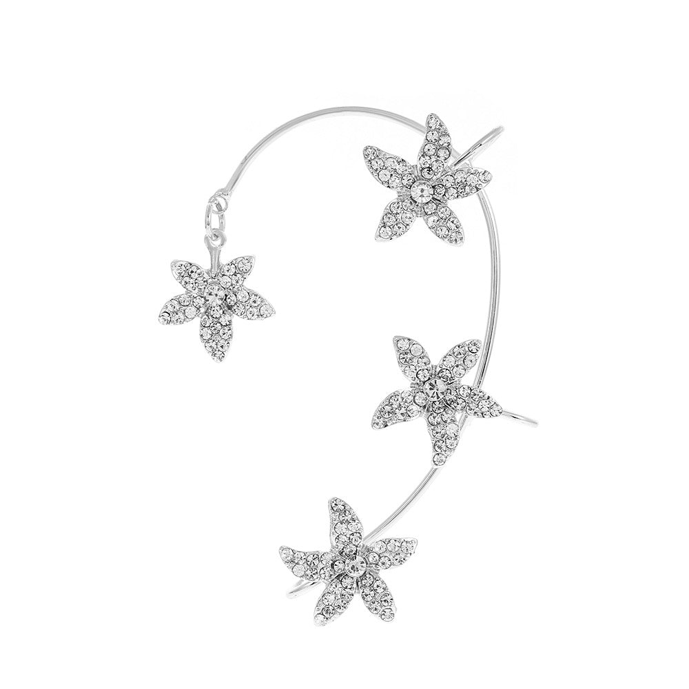 Diamond Butterfly Female Fashion Exaggerated Wings Ear Clip