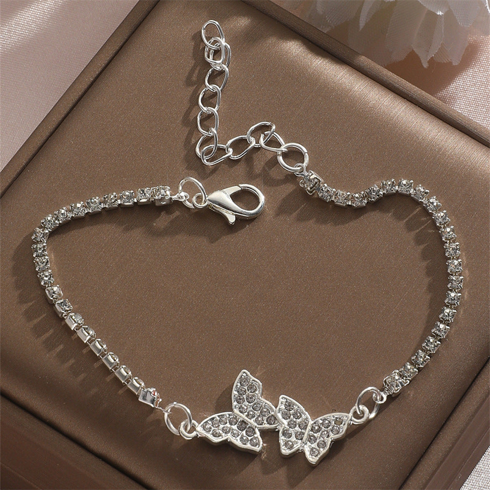 Damen-Diamant-Schmetterling, einfacher Handschmuck, koreanische Armbänder