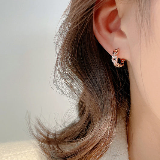 Needle Niche Ear Clip Fashion Exquisite Small Chain Female High Rings