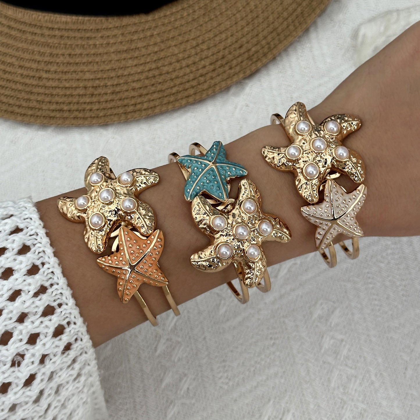 Women's Seaside Colorful Dopamine Pearl Versatile Vacation Bracelet