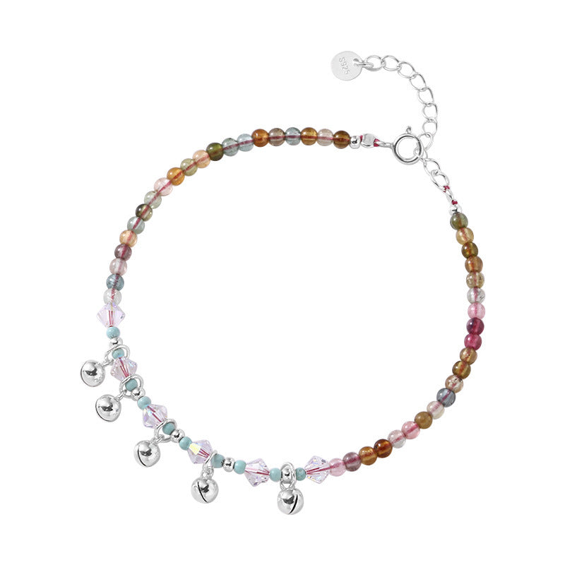 Color Tourmaline Crystal Bell Female Minimalist Bracelets