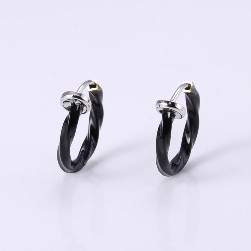 Versatile Glamorous Exaggerated Spring Twisted Big Ear Clip