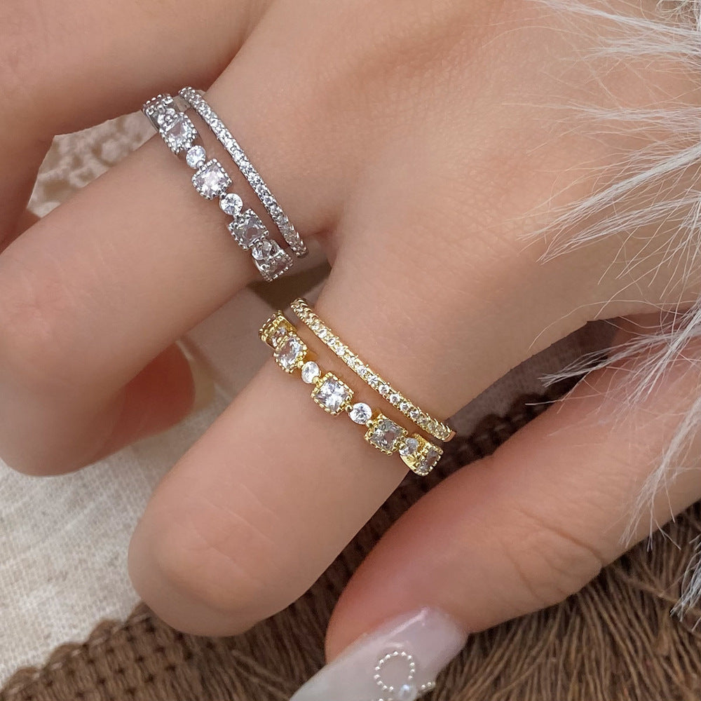 Women's Simple Light Luxury Trendy Open Couple Little Finger Fashionable Rings
