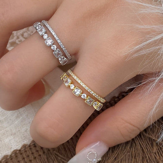Women's Simple Light Luxury Trendy Open Couple Little Finger Fashionable Rings