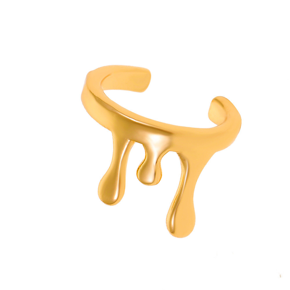 Irregular Lava Wind Shaped Open Alloy Ear Clip